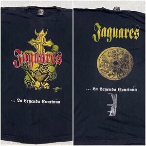 Vintage 90s Jaguares T Shirt L La Leyenda Continúa Double Sided Mexico Rock